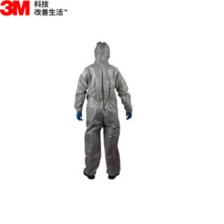 3M 4570 灰色带帽连体防化服L 1件 灰色 L