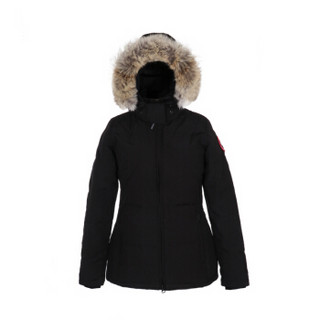 CANADA GOOSE 加拿大鹅 女士黑色涤纶连帽常规款羽绒服 3804L 61 S码/38