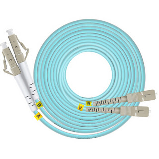 神盾卫士（SDWS）光纤跳线LC-SC 10米OM3多模双芯万兆工业电信级