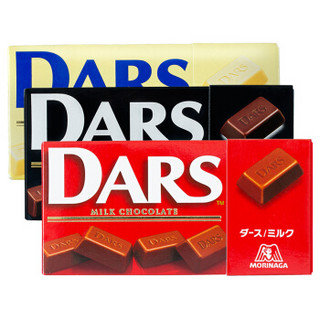 日本进口 森永 Morinaga  达诗DARS 白巧克力/黑巧克力/牛奶巧克力味共43.2g *3盒