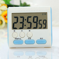 全适 多功能厨房定时器时钟秒表倒计时器学生计时器提醒器电子计时器 蓝色