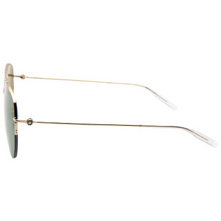 MontBlanc 万宝龙 男女款金色镜框墨绿色镜片眼镜太阳镜 MB 0074S 002 59MM