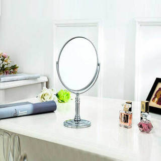 侑家良品 双面可旋转台式化妆镜便携欧式镜子梳妆镜公主镜 罗马圆