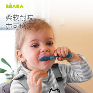 BEABA 婴儿勺子 硅胶软头勺汤勺 二阶段婴儿宝宝餐具辅食勺子 蓝色多瑙河