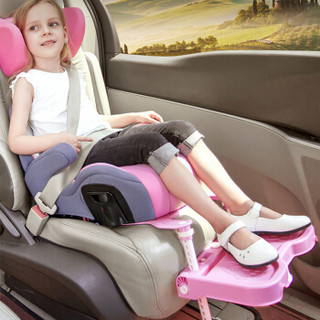 贝思贝特（besbet）汽车儿童安全座椅增高垫 3-12岁 ISOFIX硬接口汽车通用简易安全坐垫 CS18-Q 雅灰