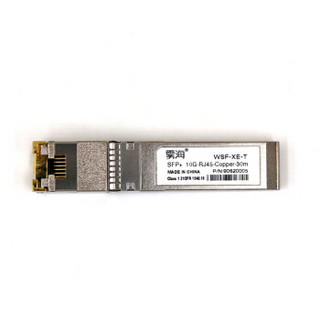 雾海(WIWAV) WSF-XE-T SFP+万兆光转电口模块 10G/RJ45/CAT6/30米，支持DDM数字诊断