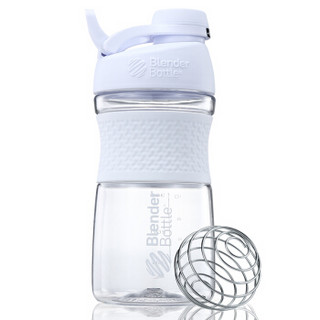 Blender Bottle 摇摇杯运动水杯健身水壶蛋白粉杯子Tritan材质带刻度搅拌球 白色约600ml