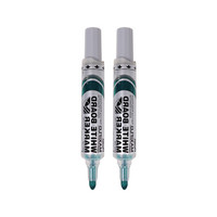 Pentel 派通 日本派通（Pentel）白板记号笔 2mm直液式粗字圆头 可擦马克笔进口 MWL5M 绿色（2支装）