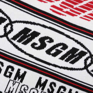 MSGM 19秋冬新款 男士拼色羊毛混纺圆领印花套头针织衫 2740MM130 195584 03 L码