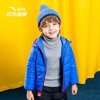 安踏(ANTA)官方旗舰店儿童童装男小童冬季新款保暖棉服外套A37949803骑士蓝-3/130