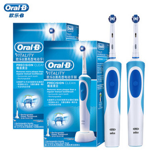 博朗 欧乐B（Oralb）D12013 清亮型电动牙刷两支装 *3件