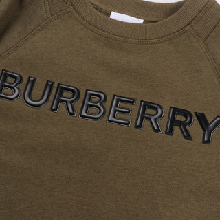 BURBERRY 巴宝莉/博柏利 奢侈品童装 19秋冬新款 男童橄榄色棉质徽标圆领长袖卫衣 80124841 4Y/4岁/110cm