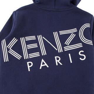 KENZO KIDS 高田贤三 奢侈品童装 男童藏蓝色棉质连帽开衫 KN17548 49 12A/12岁/152cm