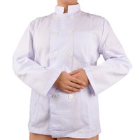 安美尚（ams）厨师工作服厨房餐厅饭店后厨食堂双排扣男厨师服 男女同款长袖 定做 M 1件