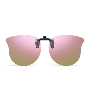 索西克 SOXICK 墨镜夹片炫彩镀膜太阳镜夹片猫耳近视眼镜专用夹片偏光镜女BA993 粉色