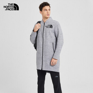 北面休闲衣男 TheNorthFace 户外19秋冬针织外套吸湿透气长版夹克 3VRY DYX/浅灰色 L