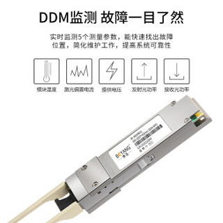 博扬 40G光模块 QSFP+光纤模块 多模双纤850波长 300m MPO接口 兼容华为 BY-QSFP-40GM-301