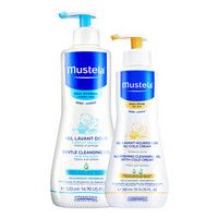 妙思乐 Mustela 360°洗发沐浴套装 儿童婴儿宝宝洗发水（洗发沐浴露500ml+滋润洗发沐浴露300ml）