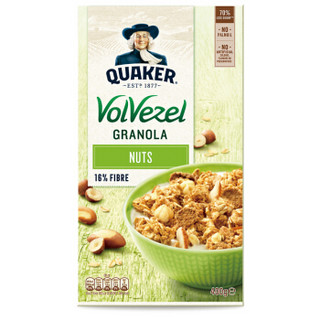 荷兰进口 桂格（QUAKER）GRANOLA 坚果即食干脆燕麦片 400g/盒 代餐零食