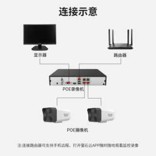 海康威视摄像头监控设备套装300万摄像头红外灯补光3d数字降噪内置