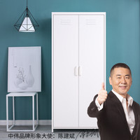 中伟更衣柜员工柜储物柜大衣柜钢制铁皮柜寄存柜二门更衣柜可定制白色