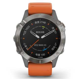 garmin佳明fenix6pro运动手表黑色橙色51mm