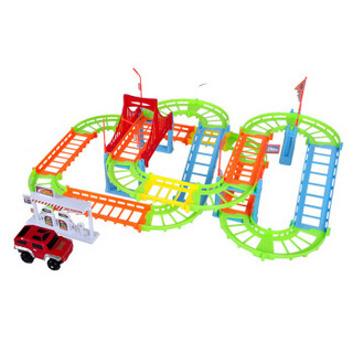 童励电动儿童小火车轨道套装玩具可拼装立体百变轨道车1-2-3-6岁男女孩小汽车宝宝玩具
