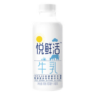 君乐宝 JUNLEBAO悦鲜活鲜牛奶低温奶早餐奶450ml*6瓶