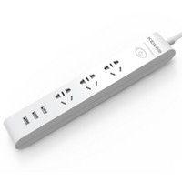 韩电（KEG）HD-ZSGBD-03KU3-AW USB智能微动 小S苹果白1.8米 防浪涌防雷 过载保护 插排 插线板
