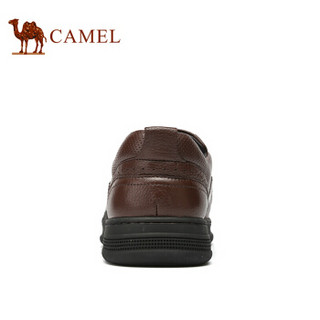 骆驼（CAMEL） 牛皮软底舒适商务休闲男士皮鞋 A932287760 暗棕 41