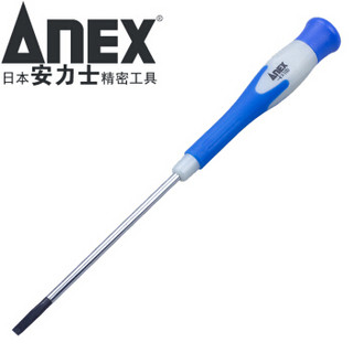 安力士牌(ANEX)进口精密螺丝刀No.3524螺丝刀 一字起子 十字螺丝批 4X100mm 一字