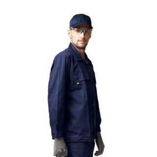 代尔塔（DELTAPLUS）405168工作服套装 男士劳保工装透气 工衣+工装裤 藏青色 S码 1套