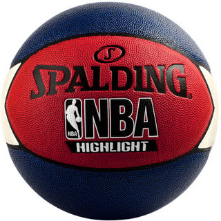 斯伯丁（SPALDING）NBA全明星赛事篮球市内外兼用PU材质蓝球 76-022Y