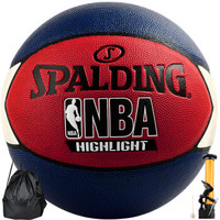 斯伯丁(SPALDING)NBA全明星赛事篮球市内外兼用PU材质蓝球 76-022Y