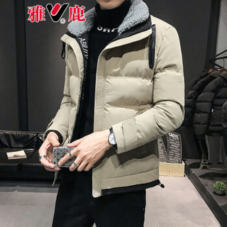 雅鹿 棉衣男 2019新款冬装棉衣男士冬季外套棉服潮流帅气棉袄 YF-M011 卡其色 3XL