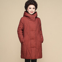Markentsee 2019冬季新品中老年女装妈妈装外套阔太太洋气中年大码棉服棉衣棉袄 WLPMMBK874 焦糖色1 XXL