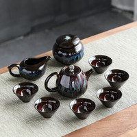 苏氏陶瓷（SUSHI CERAMICS）窑变茶具建盏陶瓷功夫茶杯泡茶壶款套装