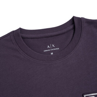 ARMANI EXCHANGE 阿玛尼奢侈品19秋冬新款男士针织T恤衫 6GZTGF-ZJZ8Z PURPLE-1598 L