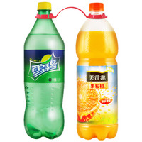 Minute Maid雪碧 1L+1.25L美汁源果粒橙2瓶组合装