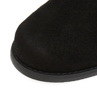 STUART WEITZMAN 斯图尔特·韦茨曼 女士黑色绒面牛皮平底短靴 EASYON BLACK SUE/SUE ELASTIC 35.5