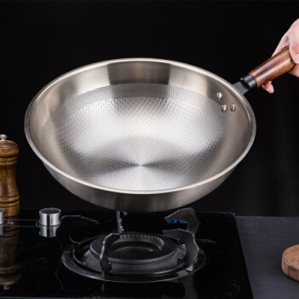 商品火象(fire elephants)原生态白钢炒锅