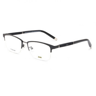 JEEP吉普眼镜架半框磁铁套镜偏光夹片眼镜框钛男近视太阳镜 JEEPT7035 框+1.74镜片(建议300-1000度)