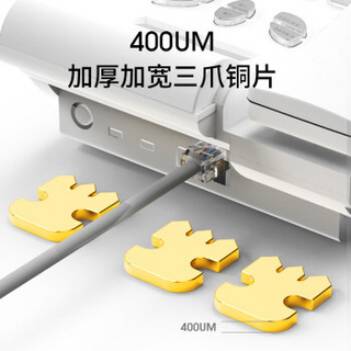 万级（OFNPFTTH）电话水晶头2芯 6P2C工程级RJ11语音电话线接头纯铜镀金水晶头连接器 30个 WJ-15411