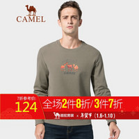 骆驼（CAMEL）男装 2019秋季新款圆领卫衣男韩版潮流卡通印花长袖上衣 FQ9355061 深卡其_M