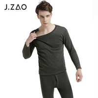 J.ZAO 京东京造 男士保暖内衣套装 厚暖绒保暖内衣套装 深麻灰色 XL(180/105)