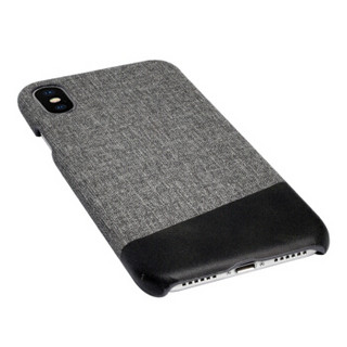 瓦力（VALEA）苹果x/xs手机壳iPhonex/xs保护套 皮质布纹拼接全包防摔手机套 5.8英寸