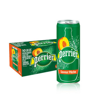 perrier 巴黎水 含气饮料 桃子味 250ml*30罐