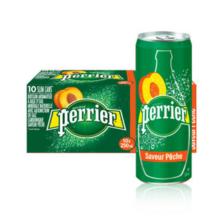 perrier 巴黎水 含气饮料 桃子味 250ml*30罐