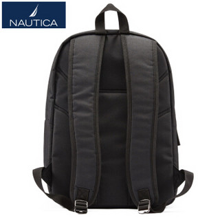 诺帝卡（NAUTICA）双肩包男女士潮17英寸电脑包大容量笔记本包休闲时尚出差旅行书包商务背包 10400505 黑