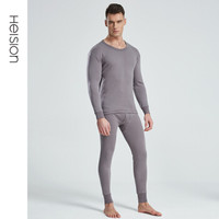 海之宁 秋衣秋裤男保暖内衣套装纯棉衬衣衬裤防寒保暖圆领宽松 3201-1圆领深灰 XL码